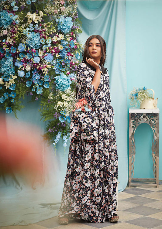 Night Floral Palazzo Jumpsuit Dress